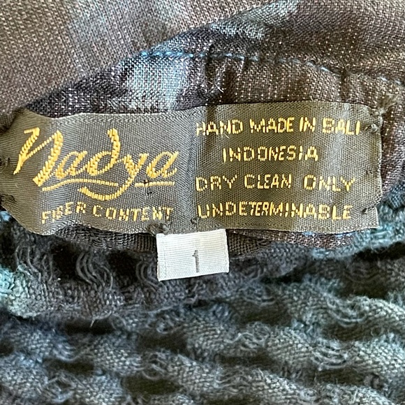 Nadya Cotton Waffle Weave Purple, Blue & Black Hand-dyed Jacket, sz S (1) - Picture 12 of 12